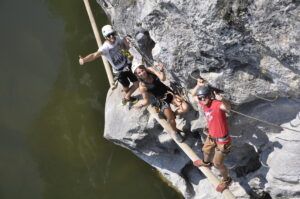 Via Ferrata above the Chassezac river